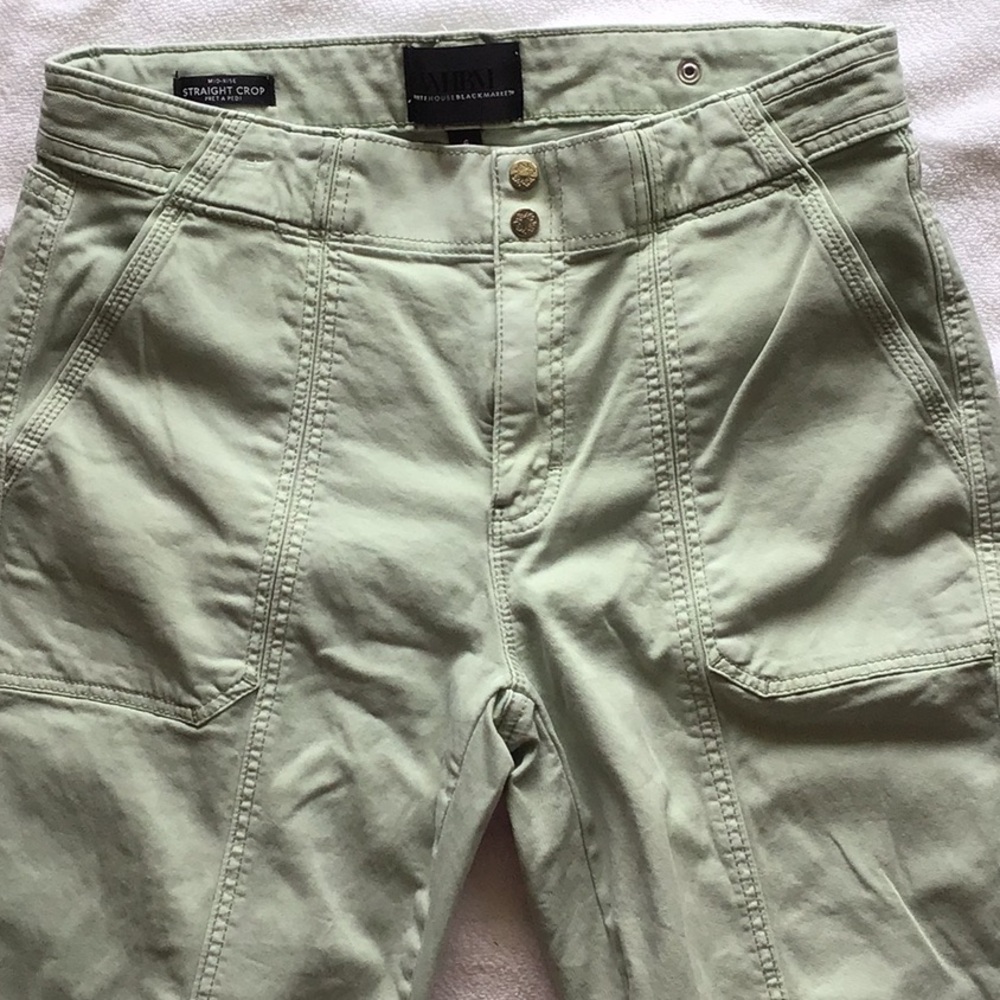 White House Black Market Sage Cropped Pants